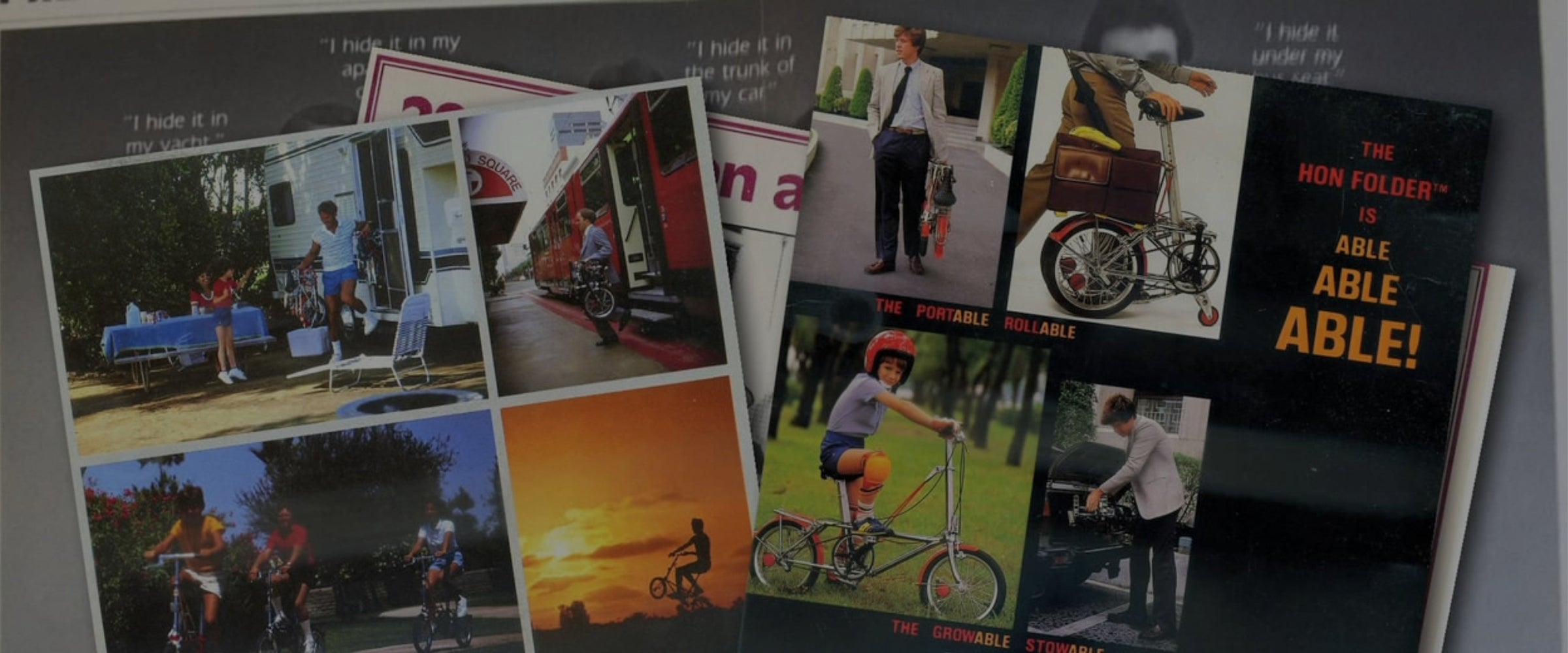 Vintage DAHON folding bike advertisements