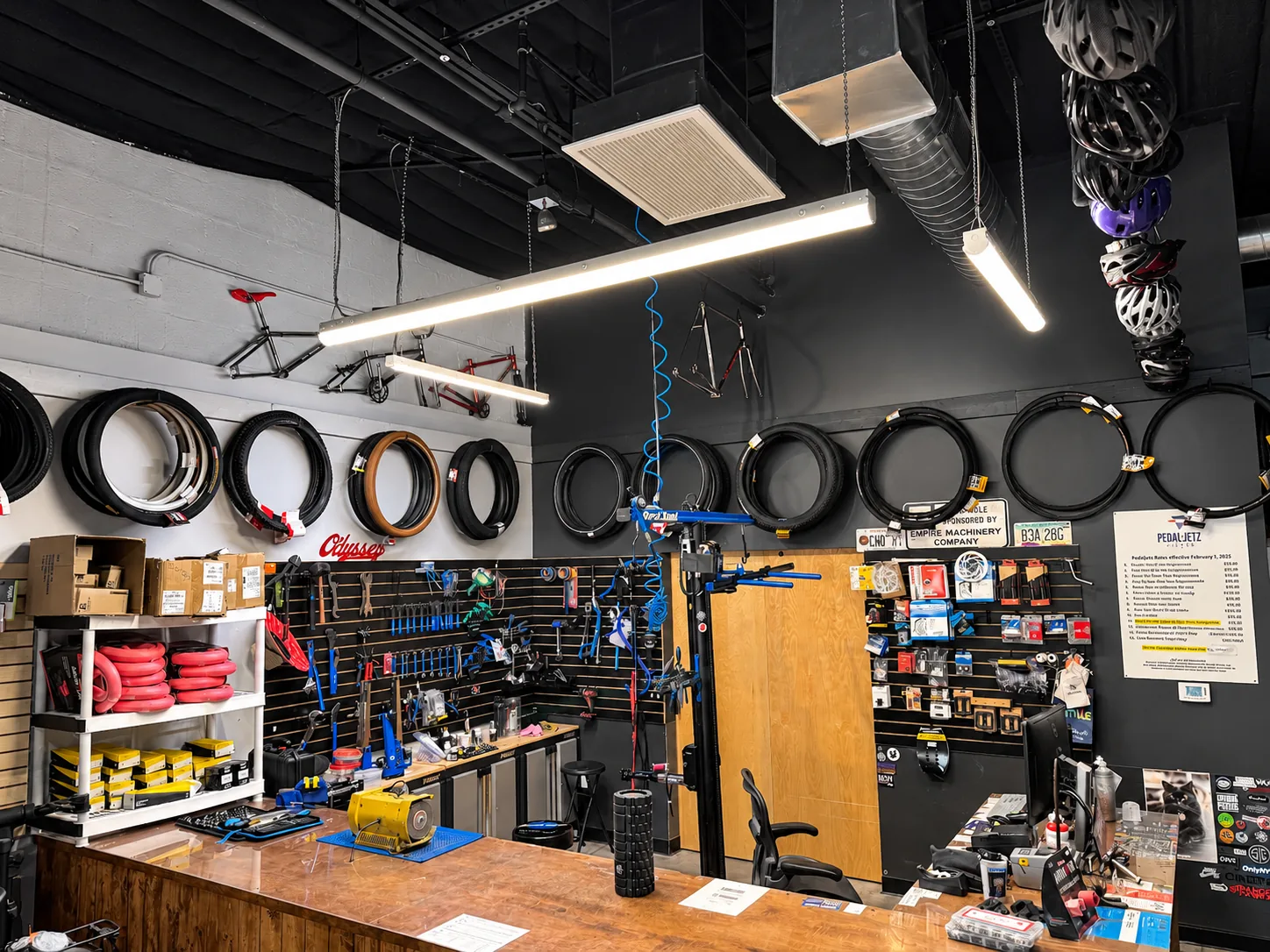 The PedalJets service workshop in Old Town Scottsdale