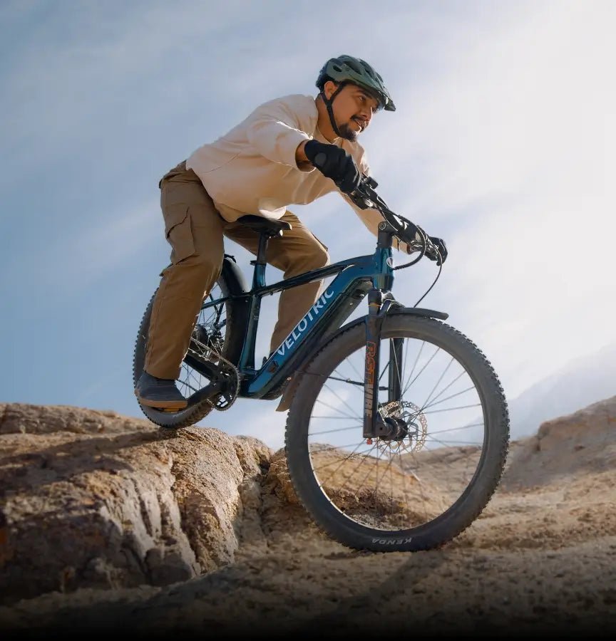 Rider on a Velotric Summit e-bike