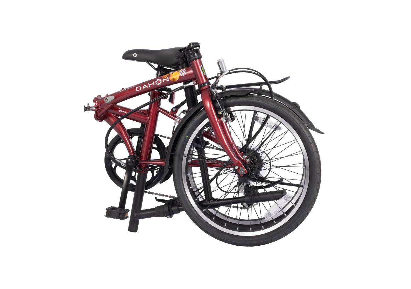 Red DAHON bike folded